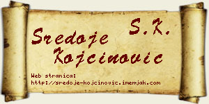 Sredoje Kojčinović vizit kartica